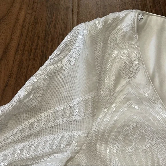 White Lulus sequin jumpsuit NWT - Picture 7 of 9